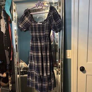 Hill House Navy and White Plaid Dress